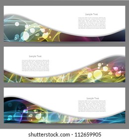 Abstract colorful creative modern vector banner set