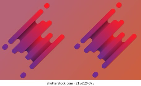 Abstract colorful and creative rounded rectangle background.