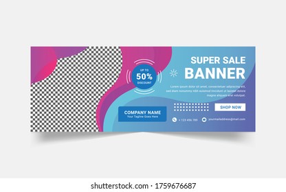 Abstract Colorful and Creative Sale Banner.