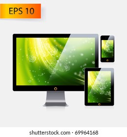 Abstract colorful creative vector background with hand draw elements