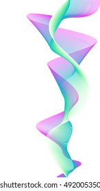 Abstract colorful creative wave line background. 16:9 ratio format. Vector illustration background design.