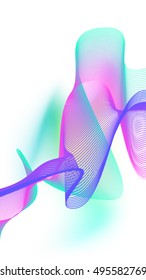 Abstract colorful creative wave line background. 16:9 ratio format. Vector illustration background design.