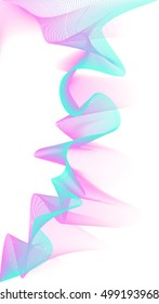 Abstract colorful creative wave line background. 16:9 ratio format. Vector illustration background design.