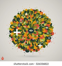 Abstract colorful creature. EPS10