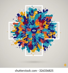 Abstract colorful creature. EPS10