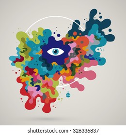 Abstract colorful creature. EPS10