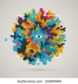 Abstract colorful creature. EPS10