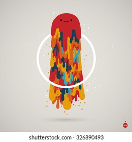 Abstract colorful creature. EPS10
