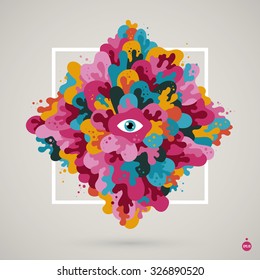 Abstract colorful creature. EPS10