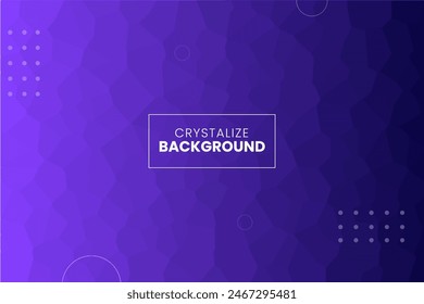 Abstract colorful crystallized background wallpaper, geometric, polygon and triangle shaped mosaic background purple color use for business promotion on poster, flyer, invitation card
