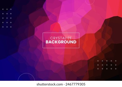 Abstract colorful crystallized background wallpaper, geometric, polygon and triangle-shaped mosaic background, perfect use for business promotion on posters, flyers, and invitation cards
