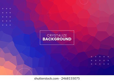 Abstract colorful crystallized background wallpaper, geometric, polygon and triangle-shaped mosaic background, perfect use for business promotion on posters, flyers, and invitation cards