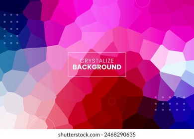 Abstract colorful crystallized background wallpaper, geometric, polygon and triangle-shaped mosaic background, perfect use for business promotion on posters, flyers, and invitation cards