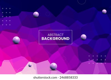 Abstrakter farbenfroher, kristallisierter Hintergrund-Bildschirmhintergrund, geometrischer, polygonförmiger und dreieckiger Mosaik-Hintergrund, perfekte Verwendung für die Geschäftsförderung auf Plakaten, Flyern und Einladungskarten