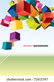 Abstract Colorful cubes