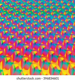 Abstract colorful cubes geometric background