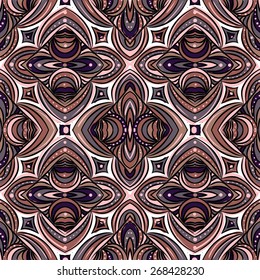 Abstract Colorful Curly Seamless Pattern