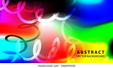 Abstract Colorful Curve Line Background with gradient color - vector