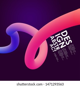 Abstract colorful curve line. Graphic concept for your design