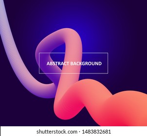 Abstract colorful curve line. Graphic concept for your design