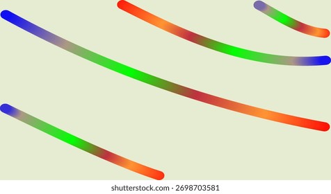 Abstract, colorful, curved lines with a gradient of blues, greens, oranges, and reds on a light cream background.