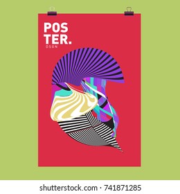 Abstract  Colorful Curvy Liquid Cover and Poster Design Template. Flat Line Shape and Pattern Layout Design Template.
