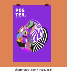 Abstract  Colorful Curvy Liquid Cover and Poster Design Template. Flat Line Shape and Pattern Layout Design Template.