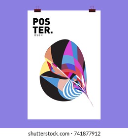 Abstract  Colorful Curvy Liquid Cover and Poster Design Template. Flat Line Shape and Pattern Layout Design Template.