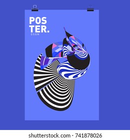 Abstract  Colorful Curvy Liquid Cover and Poster Design Template. Flat Line Shape and Pattern Layout Design Template.