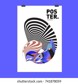 Abstract  Colorful Curvy Liquid Cover and Poster Design Template. Flat Line Shape and Pattern Layout Design Template.