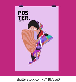 Abstract  Colorful Curvy Liquid Cover and Poster Design Template. Flat Line Shape and Pattern Layout Design Template.
