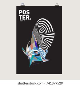 Abstract  Colorful Curvy Liquid Cover and Poster Design Template. Flat Line Shape and Pattern Layout Design Template.