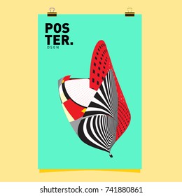 Abstract  Colorful Curvy Liquid Cover and Poster Design Template. Flat Line Shape and Pattern Layout Design Template.