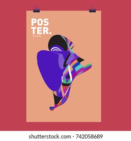 Abstract  Colorful Curvy Liquid Cover and Poster Design Template. Flat Line Shape and Pattern Layout Design Template.