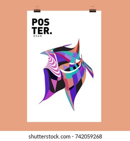 Abstract  Colorful Curvy Liquid Cover and Poster Design Template. Flat Line Shape and Pattern Layout Design Template.