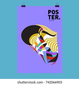 Abstract  Colorful Curvy Liquid Cover and Poster Design Template. Flat Line Shape and Pattern Layout Design Template.