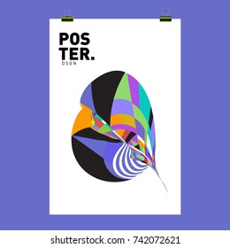 Abstract  Colorful Curvy Liquid Cover and Poster Design Template. Flat Line Shape and Pattern Layout Design Template.