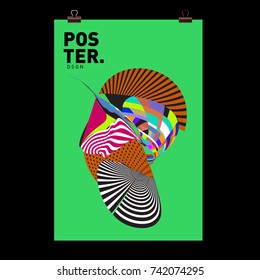 Abstract  Colorful Curvy Liquid Cover and Poster Design Template. Flat Line Shape and Pattern Layout Design Template.