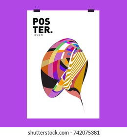 Abstract  Colorful Curvy Liquid Cover and Poster Design Template. Flat Line Shape and Pattern Layout Design Template.
