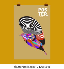 Abstract  Colorful Curvy Liquid Cover and Poster Design Template. Flat Line Shape and Pattern Layout Design Template.