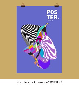 Abstract  Colorful Curvy Liquid Cover and Poster Design Template. Flat Line Shape and Pattern Layout Design Template.