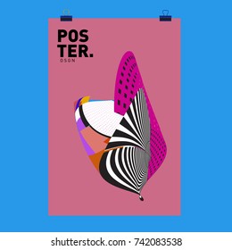 Abstract  Colorful Curvy Liquid Cover and Poster Design Template. Flat Line Shape and Pattern Layout Design Template.