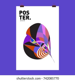 Abstract  Colorful Curvy Liquid Cover and Poster Design Template. Flat Line Shape and Pattern Layout Design Template.