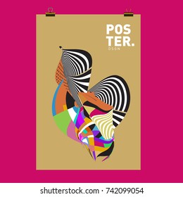 Abstract  Colorful Curvy Liquid Cover and Poster Design Template. Flat Line Shape and Pattern Layout Design Template.
