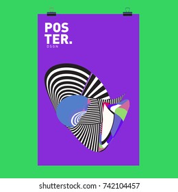 Abstract  Colorful Curvy Liquid Cover and Poster Design Template. Flat Line Shape and Pattern Layout Design Template.