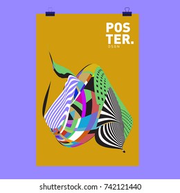 Abstract  Colorful Curvy Liquid Cover and Poster Design Template. Flat Line Shape and Pattern Layout Design Template.