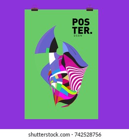 Abstract Colorful Curvy Liquid Cover and Poster Design Template. Flat Line Shape and Pattern Layout Design Template.
