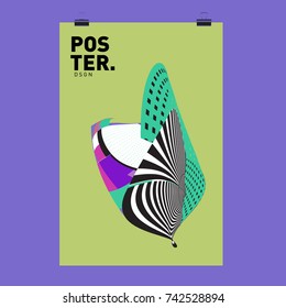 Abstract Colorful Curvy Liquid Cover and Poster Design Template. Flat Line Shape and Pattern Layout Design Template.
