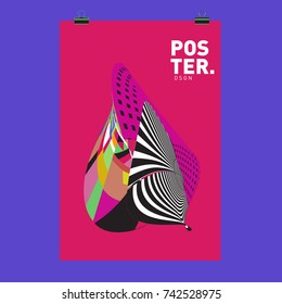 Abstract Colorful Curvy Liquid Cover and Poster Design Template. Flat Line Shape and Pattern Layout Design Template.
