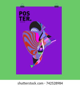 Abstract Colorful Curvy Liquid Cover and Poster Design Template. Flat Line Shape and Pattern Layout Design Template.
